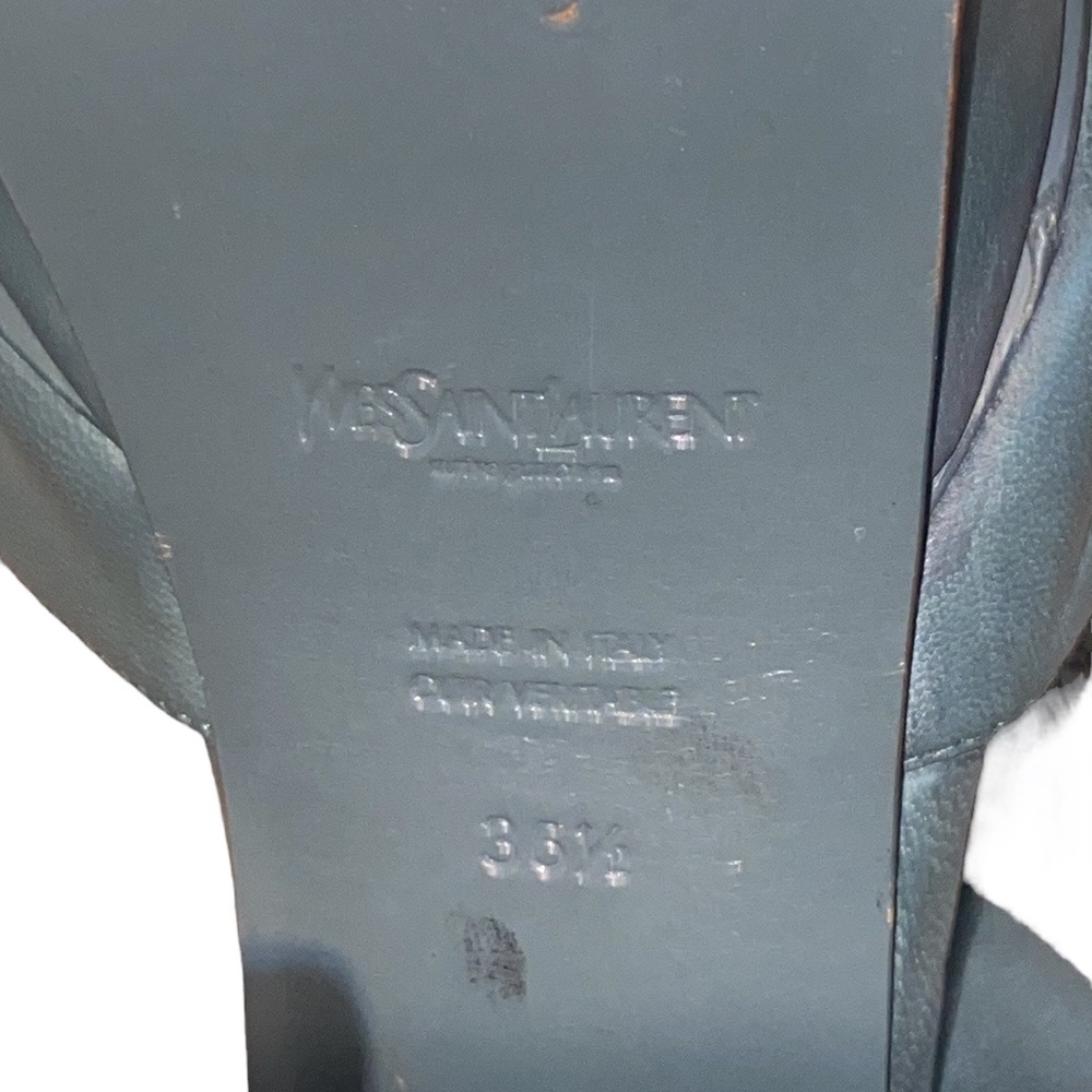 YSL leather Tribute stiletto platform sandal with stud detailing 36.5 - Picture 7 of 8